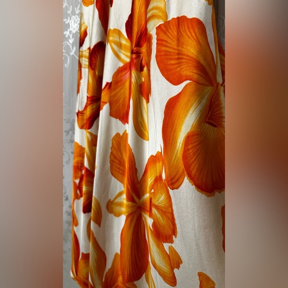 Banana Republic 100% Silk Floral Slip Midi Dress Size 6 - Picture 6 of 7